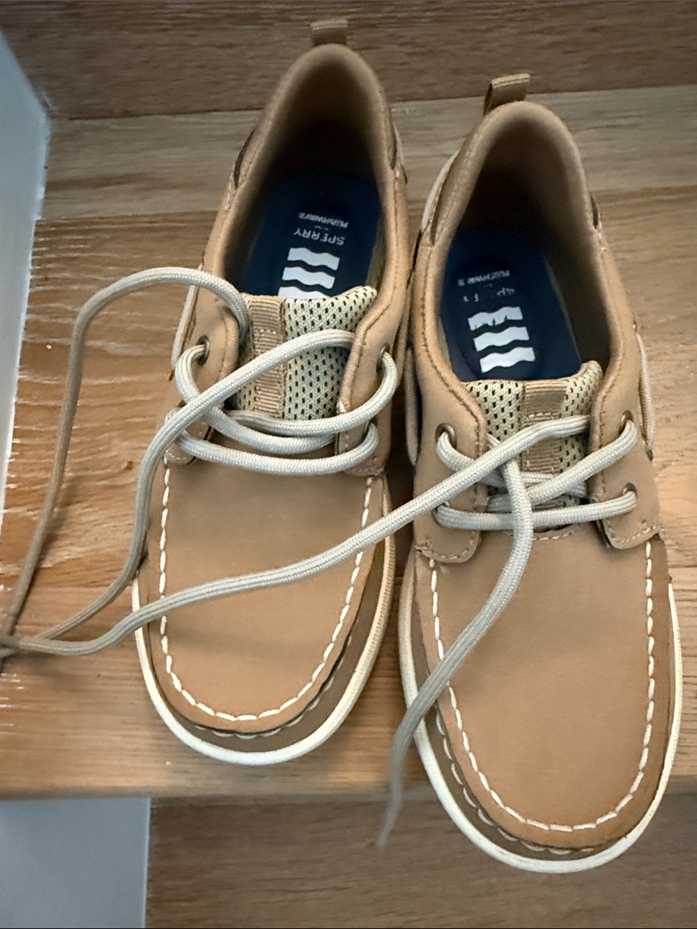 Sperry Boys' Tan Moc Toe Boat Shoes